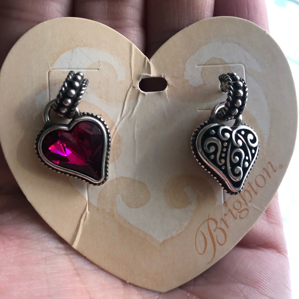 Brighton reversible BIBI Heart Gem- Red